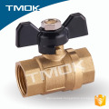 Yuhuan factory TMOK, single long handle DN32 sand blasted nature color PN16 water medium 2 inch brass ball valve